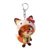 Zootopia Periférico Dibujo Animado Lindo Conejo Judy Zorro Nick Pareja Acrílico Llavero Colgante Mochila Escolar Dropshipping