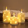 Luces de Cadena Simuladas Transfronterizas Control Remoto Vela Electrónica LED Taza de Luz de Cadena Acrílica Concierto Cumpleaños Decoración Romántica