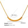 Estilo francês Ins Jewelry Titanium Steel Smile Long Pendant Snake Bone Chain Colar de aço titânio feminino Simples Clavícula Corrente