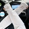 Mangas de Hielo para Mujer Verano Protección Solar Mangas de Hielo de Seda de Hielo Holgadas Transpirables Protección UV Mangas para Hombre Venta al por Mayor Guantes con Dedos