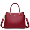 2026 Bolsa Nueva para Madre Bolsa de Boda para Persona de Mediana Edad Bolso Rojo Bolso de Mano para Mujer Bolso de Mano Grande para Mujer