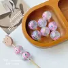 Cadena para teléfono móvil de acrílico de gran colección amarilla, con cuentas de agujero recto, ideal para hacer manualidades, con forma de estrella de caramelo mareado, material de joyería