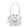 Bolsa Saco com Cordão Estilo Coreano Moda Feminina Verão 2026 Nova Bolsa de Ombro Transversal Nuvem Bolsa de Mão Simples de Nicho