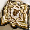 Estilo K de Boa Textura Novo Retrô Proteção Solar Pequeno Lenço de Seda Profissional Versátil Lenço Quadrado Pequeno Lenço de Cabeça Lenço Decorativo Feminino Faixa de Cabeça