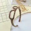 Armação de Óculos Estilo Coreano de Luxo com Estampa de Leopardo Toque de Luxo Prendedor de Cabelo Aro de Cabelo Feminino Top Craniano Alto Novo Estilo 2024 Aro de Cabelo Versátil para Sair