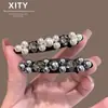 Nuevo y Elegante Pasador de Perlas, Pinza de Pato para Mujer, Pinza Lateral de Pedrería de Lujo Ligero, Pasador de Gama Alta, Pinza para Flequillo, Accesorio para el Cabello