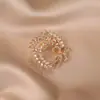 Broche de Espiga de Trigo de Cristal de Imitación Dorada, Suéter de Lujo Ligero de Alta Gama, Pin de Ramillete de Alta Gama, Accesorios de Ropa Fijos al por Mayor