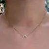 Combinação Popular do Xiaohongshu Corrente para Clavícula Rombus de Pedra Verde Empilhada Colar com Diamante Amarelo Colar Exquisito Versátil Dropshipping