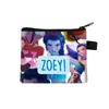 Grupo de Chicas Cazadoras de Demonios K-Pop Cartera Corta de Poliéster Diseño Simple Cartera con Estampado de Anime Portatarjetas para Monedas y Tarjetas Portátil