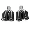 Adequado para BMW 2,5 polegadas 63 mm Duplo Fibra de Carbono Universal Tubo de Escape Silenciador Ponteira