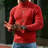 2026 Suéter Masculino de Tricô Quente de Inverno Transfronteiriço Slim Fit Estilo Coreano Simples Cor Sólida Gola Alta Pulôver Roupas Masculinas