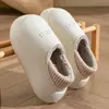 Pantuflas de Algodón Impermeables para Hombre Invierno Ropa de Exterior Pareja 2025 Nuevo Interior Hogar Felpa Cálida Bolsa en el Talón Zapatos de Algodón para Mujer