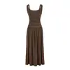 Vestido camisola sexy de estilo francés con escote cuadrado para mujer, nueva moda de verano, elegante y seductor, entallado en la cintura, alargador, línea A, vestido largo