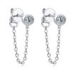 Comércio Exterior Transfronteiriço Atacado Moda Luxo Brincos de Franja Folha Temperamento Socialite Brincos de Prata Esterlina S925 Moissanite para Mulheres