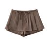 Falda plisada de cintura alta para principios de otoño de 2023, falda con lazo adelgazante, falda interior sexy para mujer Pure Desire