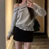 Minifalda deportiva gris para mujer, nueva falda de cintura alta adelgazante línea A para primavera y otoño, falda ajustada a la cadera para mujeres petite, falda casual de sudadera