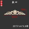 Aplicación de Madera Maciza Estilo Europeo Talla en Madera Pieza de Flor, Talla en Madera Mueble Puerta de Gabinete Tira Larga, Dintel de Puerta en Relieve Pieza de Flor Larga