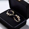 [Morning White Dew] Brincos de argola de pérolas doces e fofos Brincos de prato de incenso de mosquito de clipe de orelha pequeno e fresco para meninas Joker