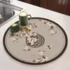 Alfombrilla Redonda de Drenaje de Agua Estilo Chino Alfombrilla Absorbente de Tierra de Diatomeas para Encimera de Cocina Aislamiento Térmico Anti-Quemaduras Control de Agua para Grifo y Fregadero