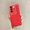 Adecuado para Funda de Teléfono Móvil con Patrón de Cuero Camelia para Vivo X300Pro S50 Anillo Metálico Lente Anti-Caída S30 Funda Protectora Dura