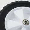 Carrito plegable exterior de 8 pulgadas con ruedas de goma para acampar, ruedas de plástico para jardín, carrito de cuatro ruedas