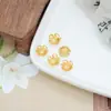 Suporte de Flor de Liga, Porta-Contas Vazado, Tampa de Flor Conserva-Cor, Pulseira DIY, Acessórios de Contas Soltas, Colar de Mão, Acessórios de Contas, Espaçador