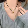 Colar Estrela Explosiva Cor Estilo Étnico Esmalte Dopamina Contas Feminino Novo Estilo Chinês Design Retrô Corrente de Colar Clavícula