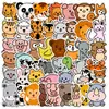 Pegatinas de grafiti de animales de dibujos animados, 40/80/200, para equipaje, coche, portátil, patineta, taza de agua, decoración impermeable
