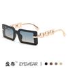 Gafas de sol con montura de espejo estilo retro moderno y transfronterizo, estilo popular de moda urbana para mujer.