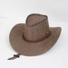 Sombrero Vaquero Occidental de Papel y Paja para Hombre de Verano Sombrilla Gorra Solar Sombrero de Playa Sombrero de Caballero Sombrero Superior