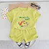 Conjunto infantil de manga curta Algodão Camiseta infantil para meninos Roupa infantil de verão shorts para meninas roupas de bebê verão atacado