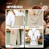 Delantal impermeable de lona con abertura, hecho a medida, diseño simple, adecuado para cocinas comerciales y catering, alta calidad, ropa de trabajo duradera, con impresión de logotipo