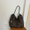 Bolsa de Lona Casual Estilo Preguiçoso Estampada de Leopardo Feminina 2026 Nova Moda Leve Bolsa para Estudo de Aluno Bolsa Tote de Grande Capacidade