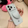 Estampa de Coração com Bolinhas Coloridas Capa para Celular iPhone 15 Torna-se Instantaneamente Lado Feminino do Apple 17 Capa Macia de Coração 13