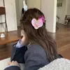Grampo de Cabelo Phalaenopsis Rosa Doce Feminino 2024 Nova Atmosfera Flor para Foto Presilha Bico de Pato Primavera e Verão Presilha Lateral Acessórios de Cabelo