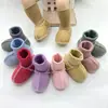 Zapatos para bebé y niño pequeño de otoño e invierno con pelo integrado, forro polar, rizo grueso, suela suave de algodón, zapatos y calcetines