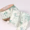 Borda Reta/Borda de Botão Renda Folha Malha Estampada Fita de Tecido Laço DIY Artesanal Decorativo Presente Buquê Fita