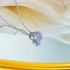 Colar de Diamantes de Luxo Acessível Francês Flor Europeu e Americano Ins Pingente Retrô Colar Girassol Corrente Feminina para Clavícula Popular