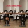 Nueva Mesa de Comedor Retro Francesa de Madera Maciza Ovalada para Hogar Apartamento Pequeño Negra Antigua Sala de Estar Mesa de Comedor Integrada Escritorio