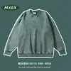 2026 Nuevo Sudadera de Algodón Lavada y Desgastada Estilo Americano Cuello Redondo Sudadera sin Capucha de Alto Nivel para Hombre Otoño/Invierno