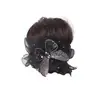 Postizo estilo moño para mujer, accesorio para el cabello de mariposa con malla, realzador de volumen para el cabello, moño para recogido de capullo de flor