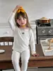Conjunto de Ropa de Otoño para Niños Anmeiya, Algodón de Colores, Forro Polar Suave, Cintura Alta, Protección Abdominal, Cuello Alto, Puños, Ropa de Casa para Niños