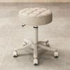Taburete Especial para Salones de Belleza, Giratorio y Elevable, con Respaldo, Silla de Trabajo Grande, Silla Redonda con Ruedas, Barbería, Salón de Uñas, Silla de Oficina