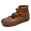 Sandalias Romanas de Estilo Étnico de Verano para Mujer, Zapatos Retro Huecos para Mujer, Modernos, Versátiles y Cómodos, Sandalias Retro para Mamá
