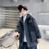 Chaqueta Suéter de Lana Gruesa para Niños Otoño e Invierno 2025 Nuevo Cachemir para Niños Medianos y Grandes Las Sudaderas Acolchadas para Niños Son Modernas y Geniales