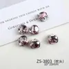 Nova Arte de Unhas Cor Sólida Rosa Seco com Decorações de Strass, Coração Deslumbrante, Oval, Quadrado Arte de Unhas Usável com Strass Atacado