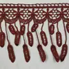 11.5cm de Ancho Encaje con Flecos Soluble en Agua, Bordado de Encaje Soluble en Agua Accesorios de Ropa DIY, Accesorios para el Cabello, Flecos para Escenario, Accesorios para Prendas