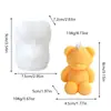Molde de Silicone Urso Fofo 3D DIY Vela Aromática Decoração de Casa Fondant Assar Bolo