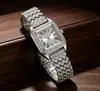 Comércio Exterior Transfronteiriço Novo High-End Moda Pulseira de Aço Totalmente Cravejada com Diamantes Relógio Feminino Padrão Romano Pulseira com Strass Fabricante