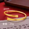 Pulsera Abierta con Diseño de Nube Chapada en Oro para Mujer, Moda Vintage con un Toque de Lujo, Pulsera Ajustable de Anillo Sólido de Imitación Oro